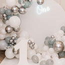 RUBFAC Silver Balloons 129pcs Different Sizes 18 12 10 5 Inches, Metallic Balloon Garland Arch Kit for Birthday Party Graduation Wedding Holiday Decoration by TinyTreasures Baby Boutique