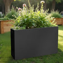 Galvanized Steel Planter Box - No Installation Required Metal Rectangular Block Long Box Planter Modern Outdoor Planters All-Weather Use with Drainage Holes for Patio/Porch, 36×24×12IN by GreenHaven Gardens