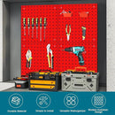 4 Pack Steel Peg Board,Universal 1/8 and 1/4 Pegboard Accessories,Ideal for Garage Tool Storage, Office Organization, Craft Room, Kitchen etc. (Red, 4-12X12) by GreenHaven Gardens