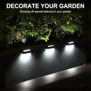 SOLPEX Solar Fence Lights, 6 LEDs Solar Lights Outdoor Waterproof Solar Powered for Deck, Stair, Front Porch, Balcony, Walkway, Garden, Yard, Patio, Pool Decor, IP65 Waterproof (12 Pack, Cold White) by GreenHaven Gardens