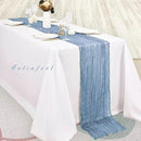 20 Pack Dusty Blue 10FT Cheesecloth Table Runner Rustic Gauze Fabric Cheese Cloth Table Runner for Wedding Bridal Baby Shower Table Decor 20 x 120 Inch Long Boho Sheer Birthday Party Table Decorations by CozyNest Decor