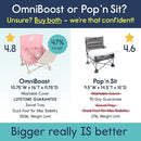 Hiccapop OmniBoost Travel Booster Seat with Tray for Baby | Folding Portable Baby Booster Seat for Dining Table, Camping, Beach, Grandma’s | Tip-Free Design Straps to Kitchen Chairs - Booster Chair by TinyTreasures Baby Boutique