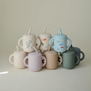 mushie 100% Silicone Training Cup & Straw for Toddlers | 6 Months+ (Ivory) by TinyTreasures Baby Boutique