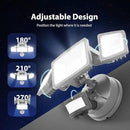 Onforu 65W LED Security Lights Motion Sensor Light Outdoor, 6500LM, 6500K, IP65 Waterproof, Flood Light Outdoor Motion Detector with Adjustable 3 Head, Hardwired Wall Light for Entryway, Yard (Gray) by GreenHaven Gardens