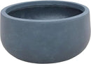 Kante 19.6" Dia Round Concrete Planter, Cement Plant Pots with Drainage Hole and Rubber Plug for Outdoor Indoor Garden Home, Modern Curvaceous Design, Charcoal by GreenHaven Gardens