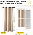 MIULEE Beige Blackout Curtains for Bedroom Living Room 90 Inches Long 2 Panels, Thermal Insulated Room Darkening Drapes Solid Grommet Top Noise Reduction Light Blocking Window Treatments 40x90 Inch by TinyTreasures Baby Boutique