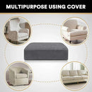 PrinceDeco Velvet Stretch Couch Cushion Cover, Sofa Slip Covers for Cushion Couch Chair Loveseat Sofa Furniture Protector Cushion Sofa Cover Each Width Up to 29.5", Grey by CozyNest Decor