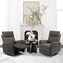 COLAMY Swivel Recliner Chair with Footrest, Strong Glide Chair High Back with Double-Layer Cushion, Rocker Recliner for Nursery & Living Room, Bedroom, Charcoal by TinyTreasures Baby Boutique