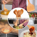 11 PCS WOSPONFAN Kitchen Utensils Set - Wooden Spoons for Cooking, Natural Beech Wood Wooden Utensils - Includes Wooden Spoons, Spatula Set, Slotted Spoon - Handmade Wooden Spoon Set by CozyNest Decor