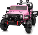 2 Seater Ride on Toy Car for Kids, 24V 4WD Ride-on Truck Kids Electric Car with Remote Control, 4x200W Motors - Light Pink by TinyTreasures Baby Boutique