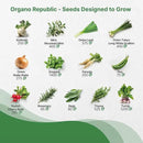Organo Republic 25 Winter Vegetable & Herb Garden Seeds Variety Pack for Outdoors & Indoor Home Gardening 5000+ Non-GMO Heirloom Seeds Broccoli Beet Carrot Cabbage Radish Pea Mint Thyme Parsley by GreenHaven Gardens