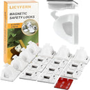UPGRADED LICYFERN Magnetic Cabinet Locks (8 Locks & 2 Keys) - Invisible Baby Proofing Child Safety Lock & Keys – Easy to Install, Home & Kitchen Cabinet Magnetic Drawer Locks by TinyTreasures Baby Boutique