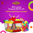 Kids Ball Pit Pop Up Large Tent for Toddlers - Indoor & Outdoor Gift Toys for Infants Girls & Boys, Baby Playpen with Zippered Storage Bag, 50 BallPit Balls Included by TinyTreasures Baby Boutique