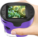 1000X Handheld Microscope for Kids 4K 2.0" Screen Rechargeable Mini Pocket Digital Microscopes w/Slides Kit Portable Edu Gift Age 4-6 8-12 Children Students (Purple) by TinyTreasures Baby Boutique
