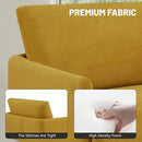 Oversized Accent Chair for Living Room Chairs Reading Arm Chair Comfy Modern Single Sofa Side Chairs with Metal Legs & Soft Cushion for Bedroom, Balcony,Waiting Room (Amber Yellow-1pcs) by CozyNest Decor