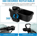 Accmor Stroller Cup Holder with Tray, Universal Cup Holder, Bike Bottle Holder, 360° Rotatable Large Caliber Drinks Holder for Stroller, Bike, Wheelchair, Walker by TinyTreasures Baby Boutique