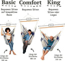 LA SIESTA® - Medium Basic Domingo Hammock Swing Chair - Weather & Tear Resistant Hanging Hammock Chair - Indoor Outdoor Hammock Chair Swing - Patio Porch Bedroom Hanging Chair - Max 250 Lbs, Sea Salt by GreenHaven Gardens