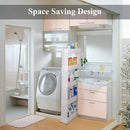 Laundry Room Organizer, Mobile Shelving Unit Organizer with 5 Large Storage Baskets, Gap Storage Slim Slide Out Pantry Storage Rack for Narrow Spaces by CozyNest Decor