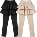 Girls School Uniform Pants Leggings with Skirts Stretch Warm Jegging 4-12 Years by TinyTreasures Baby Boutique