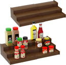 Spice Rack Organizer for Cabinet 2Pack, 3 Tier Expandable Bamboo Spice Storage, Great for Kitchen Cabinet, Cupboard,Pantry and More(Brown) by CozyNest Decor