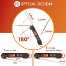 Meat Thermometer Digital with Backlight, Calibration & Hold Function, IP65 Waterproof Food Thermometer for Cooking, Outdoor Grilling, Candy Making by TinyTreasures Baby Boutique