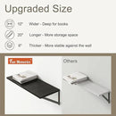 Fun Memories 20 Inch Floating Shelves for Wall, Black Bathroom Shelves Set of 2, 10 Inch Deep Wall Shelf for Bedroom, Kitchen, Large Home Decor Shelves Farmhouse Storage Shelf by CozyNest Decor