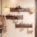 Wall Mounted Piano Key Hanger | Flip Style Hook | Entrance Wall Art Hook, Made of Oak Wood (3 Times Painted, 4 Times Polished) (Fence Beech, 8Hooks) by CozyNest Decor