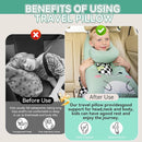 Travel Pillow,Car Pillow Kids Travel Pillow Car seat Pillow U Shaped Pillow for Travel Skin-Friendly Material The Sleeping Aid for Adults and Kids on Road Trips (Green) by TinyTreasures Baby Boutique