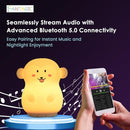 Combined Bluetooth Speaker & Nightlight With 9 Color Emissions, Child Friendly Silicone & BPA Free, USB Recharging, Receives Audio From Computer, Phone Or Tablet, and includes Remote Control (Monkey) by TinyTreasures Baby Boutique