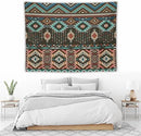 HZOHNAGO Aztec Tapestry Turquoise Blue and Brown and Native American Tribal Pattern Printed Wall Tapestry Wall Hanging for Bedroom Living Room Dorm 80" W x 60" H by CozyNest Decor