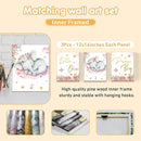 Custom Baby Crib Bedding Set, 5 Pcs Personalized Name Baby Crib Sets for Infant Toddler, Floral Elephant Nursery Bedding Set for Baby Girls, Double Layer Baby Bedding Sets Customized Gifts by TinyTreasures Baby Boutique