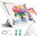 Zocelight Rechargeable A3 Light Board with Built-in Stand,Super Bright Magnetic Light Box for Tracing,Wireless Light Pad for Diamond Painting,Side Buttons,LED Light Table for Drawing,Sketching(White) by TinyTreasures Baby Boutique
