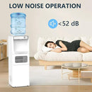 COWSAR 3-in-1 Water Cooler with Ice Maker, Hot & Cold Top Loading, Water Dispenser for 5 Gallon Bottle, 33LBS/24H Ice Maker with Child Safety Lock, White by CozyNest Decor