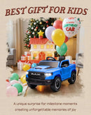 12V Kids Electric Vehicles, Licensed Ram 1500 RHO Kids Ride on Truck with Remote Control, Ride on Car for Children with Smooth Start, Truck Bed Storage, Bluetooth, Aux Port (Blue) by TinyTreasures Baby Boutique