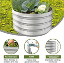 2x2x1ft Round Galvanized Raised Garden Bed Outdoor Metal Planter Box Raised Beds for Gardening,Vegetables,Fruits,Flowers & Herbs (Silver) by GreenHaven Gardens