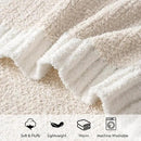 MIULEE Cream Super Soft Throw Blanket for Bed, Twin Size Cozy Fluffy Warm Blankets Knit Blankets for Couch, Sofa, Chair, Living Room, Camping, Picnic, 60 x 80 inch by CozyNest Decor