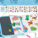 Erasable Doodle Set for Kids - Magic Drawing Book With 12 Watercolor Pens, 14 Pages - Road Trip Car Game Writing Painting Set for Boys and Girls (Arch Bridge Cat) by TinyTreasures Baby Boutique