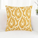 HWY 50 Mustard Yellow Decorative Throw Pillow Covers 18x18 Inch (1 Piece), Embroidered Cotton Farmhouse Cushion Cover Pillow Case for Sofa Couch Living Room Bed Bedroon, Floral Branches by CozyNest Decor