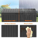 80 Gallon Resin Deck Box, Lockable Patio Outdoor Storage Box for Furniture, Garden Tools and Tools Storage, Waterproof Outside Storage Box - Black by CozyNest Decor