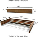 Step Up Laundry Drying Rack (40-INCH Wide - Wood-Look), Wall Mounted, Retractable Clothes Drying Rack, 60lbs Capacity, 20 Linear Ft, with Wall Template and Long Screwdriver Bit by CozyNest Decor