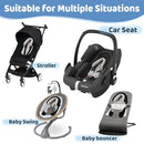 Pro Goleem Car Seat Head Support Infant, Soft Infant Car Seat Insert, 2 in 1 Carseat Head Support for Newborn, Perfect for Car Seat, Stroller, Swing, Bouncer, Gray and Black by TinyTreasures Baby Boutique