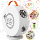Bubble Machine Automatic Bubble Blower for Kids Toddlers Rechargeable Battery Portable Bubble Maker Electric Bubble Machine Auto Rotating 90°/360° Outdoor Toy for Birthday Party Wedding by TinyTreasures Baby Boutique