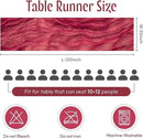 Sioloc Burgundy Red Cheesecloth Table Runner Fall Autumn Decor for Home 10ft Table Cloth for Wedding Birthday Party Bridal Shower Christmas Halloween Thanksgiving by CozyNest Decor