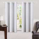 MIULEE Linen Blackout Curtains for Bedroom Solid 100% Blackout Thermal Insulated Grayish White Curtains Grommet Room Darkening Curtains/Drapes for Living Room 42x63 Inch (2 Panels) by TinyTreasures Baby Boutique