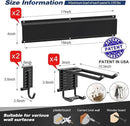 Garage Tool Storage Rack, Heavy Duty Garage Storage Organizer Rack System Wall Mounted Tool with 6 double hooks, 2 rails, Garden Yard Tools Hanger Rack for Ski Gears, Broom, Rake,Shovel by GreenHaven Gardens