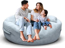 Bean Bag Chair for Adults 5FT,Soft Removable Cover for Teens/Girls Bedroom,Fluffy Giant Round Floor Beanbag Lounger Chairs (No Filler,Light Gray) by CozyNest Decor