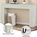 Rresyet 55 Inch Long Console Table, Sofa Table Behind Sofa, Wooden Entryway Table, Farmhouse Entryway Table for Entry, Hallway, Living Room (White) by CozyNest Decor