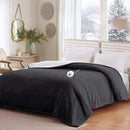 Sealy Electric Blanket Full Size 80"*84",Super Cozy Flannel to Sherpa Reversible Heated Blanket Full Size with 10 Heating Levels & 1-12 Hours Auto Off Overheating Protection Machine Washable, Charcoal by CozyNest Decor