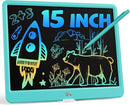 Bravokids 15 Inch LCD Writing Tablet for 3 Year Olds - Electronic Drawing Pad and Doodle Board as Educational Birthday Gifts for Girls and Boys (Blue) by TinyTreasures Baby Boutique