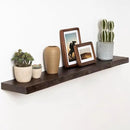 Fun Memories 40" Floating Shelves for Wall, Live Edge Solid Elm Wood Floating Shelf with Invisible Bracket, Wall Mounted Display Wooden Shelves for Bathroom, Kitchen, Bedroom, Walnut Color, Set of 1 by CozyNest Decor